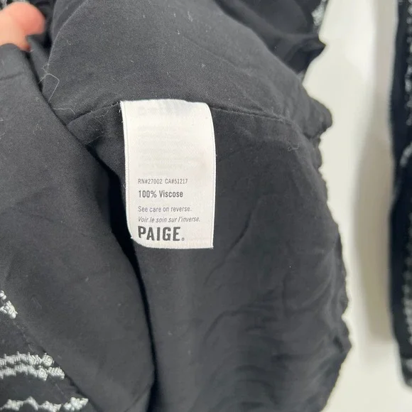 Paige poet tunic top black boho southwestern striped lightweight blouse M - Picture 6 of 11